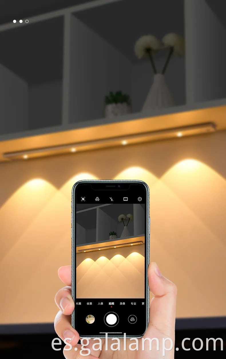 Sensor de movimiento inalámbrico LED nocturna para gabinetes de cocina y dormitorios